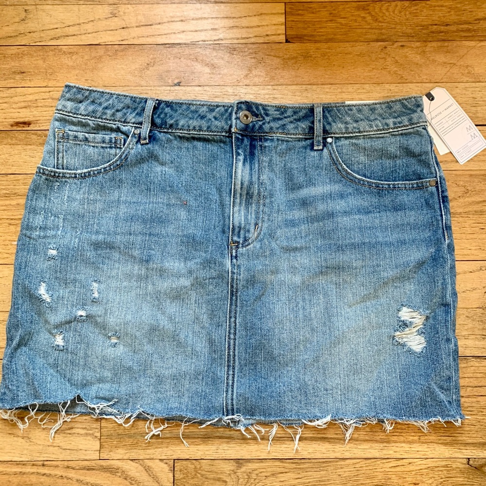 Melrose market high waisted denim skirt.